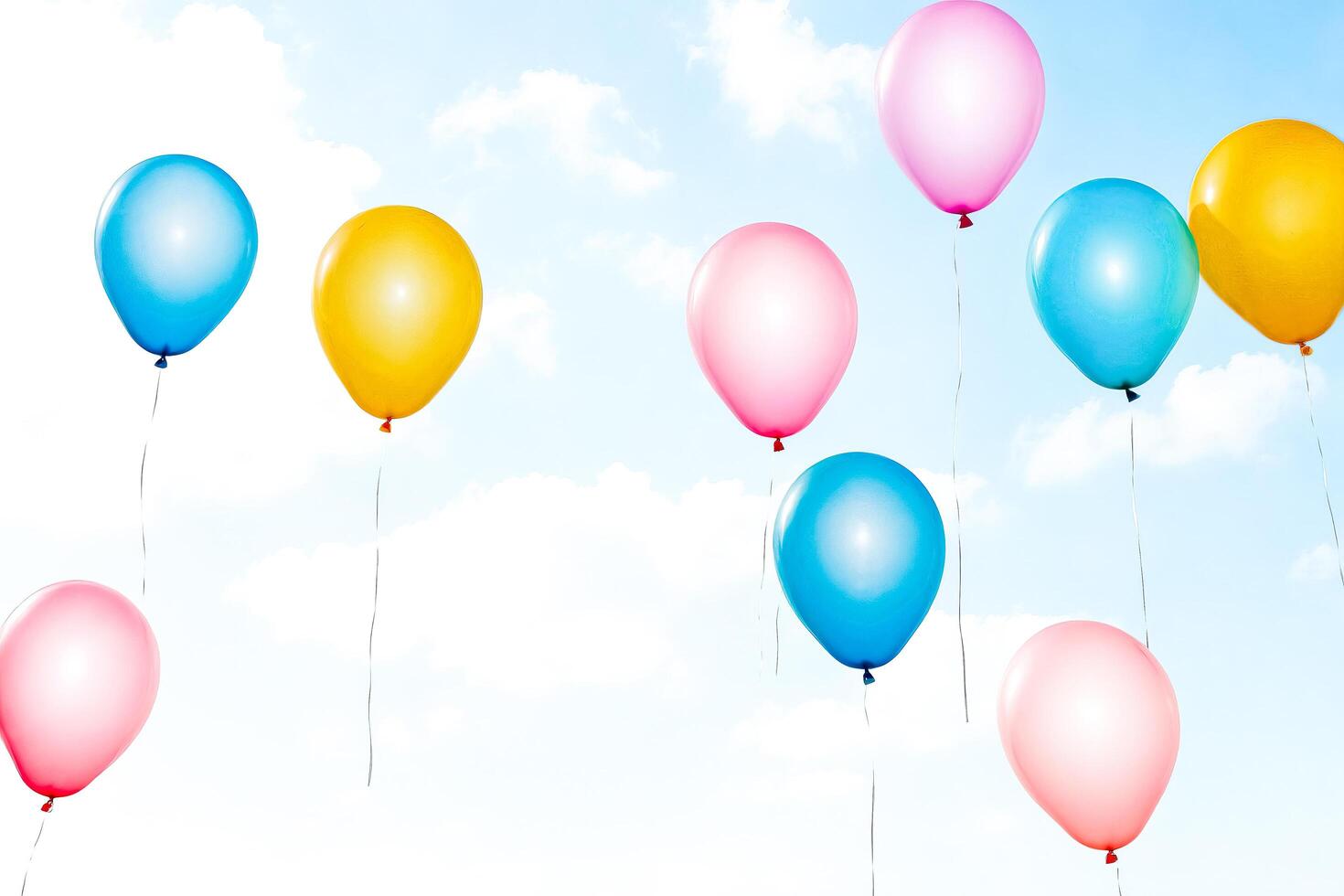 Colorful Balloons Floating in the Sky photo