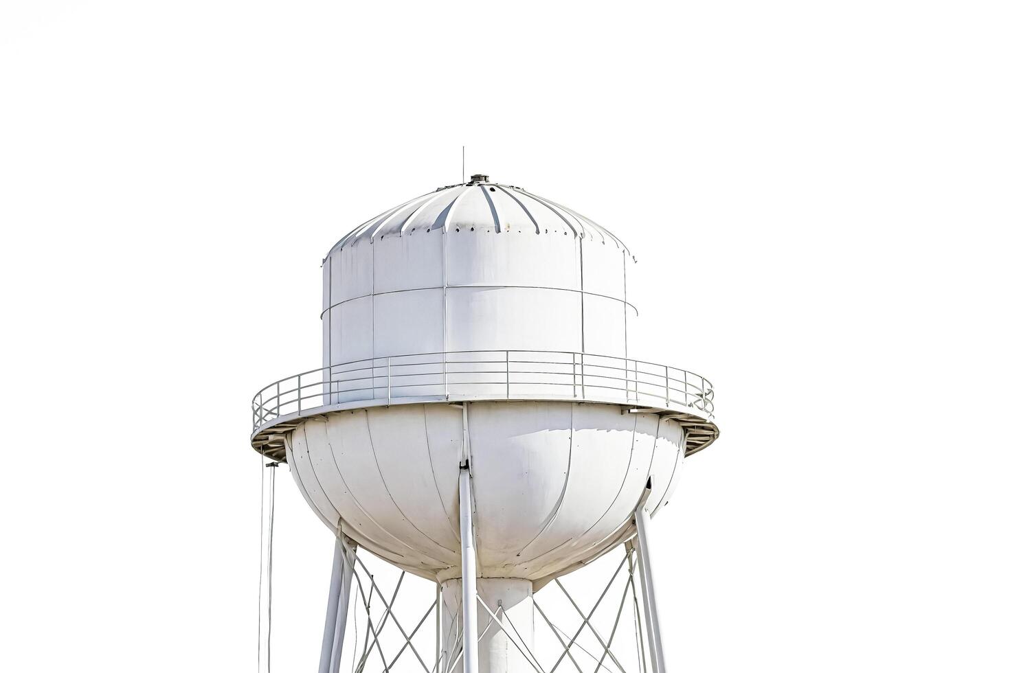 White Water Tower Isolated on White Background photo
