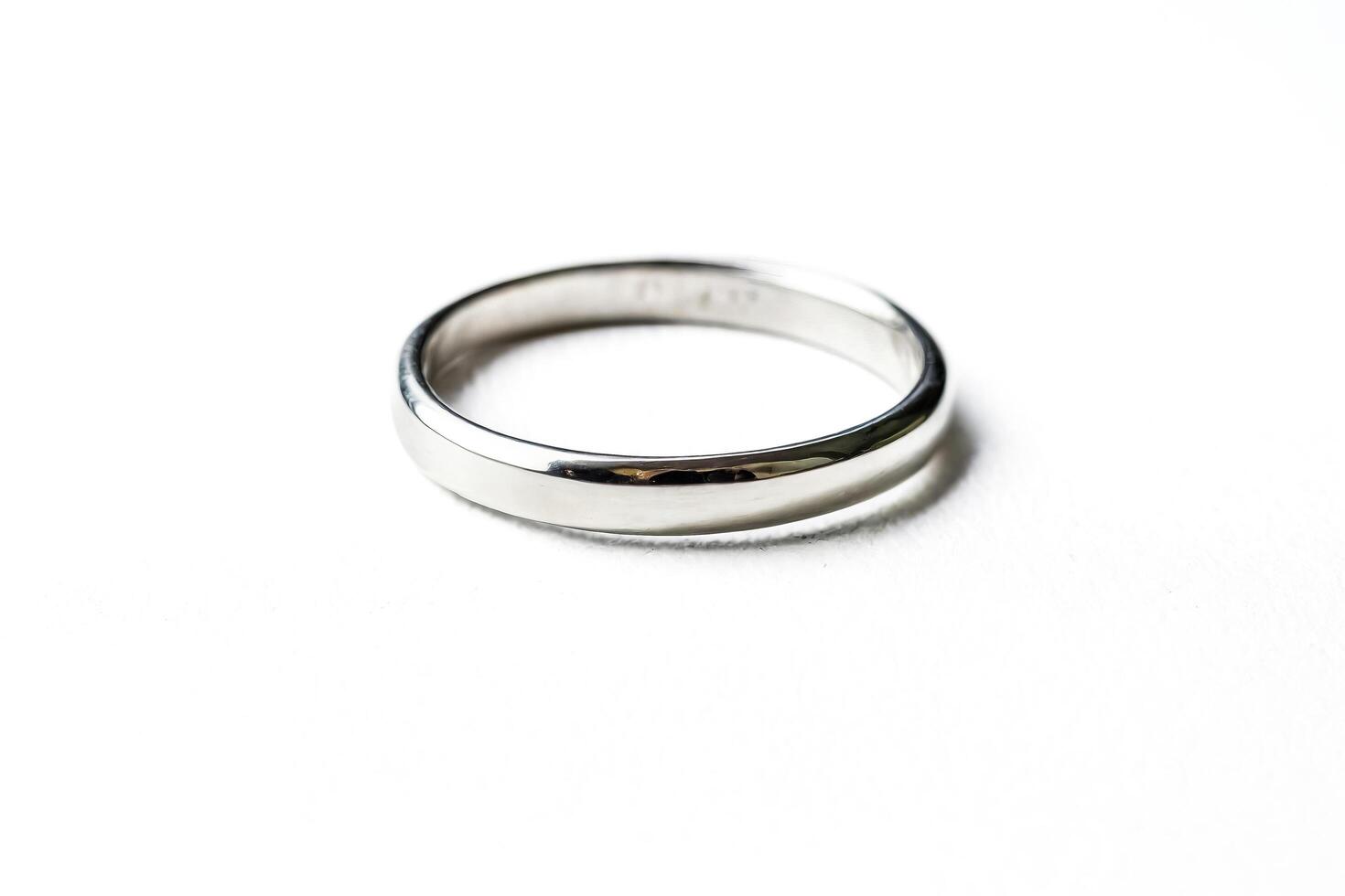 Simple Silver Wedding Band photo