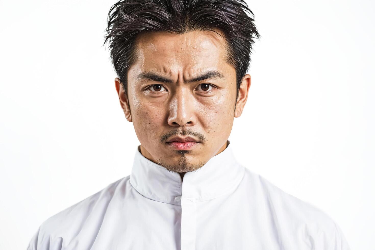 Portrait of a man with a serious expression photo