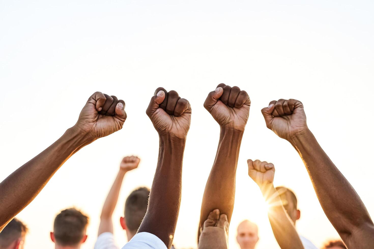 Fists Raised in Unity photo