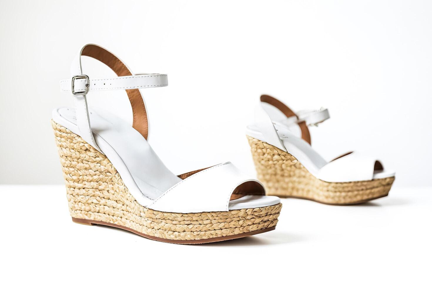 White Platform Espadrilles photo