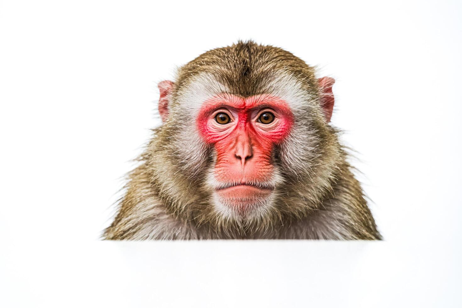 Close-up Portrait of a Curious Monkey photo