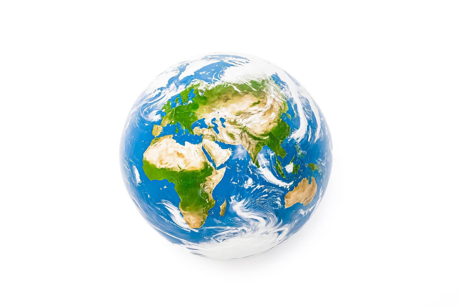 Earth Globe on White Background photo