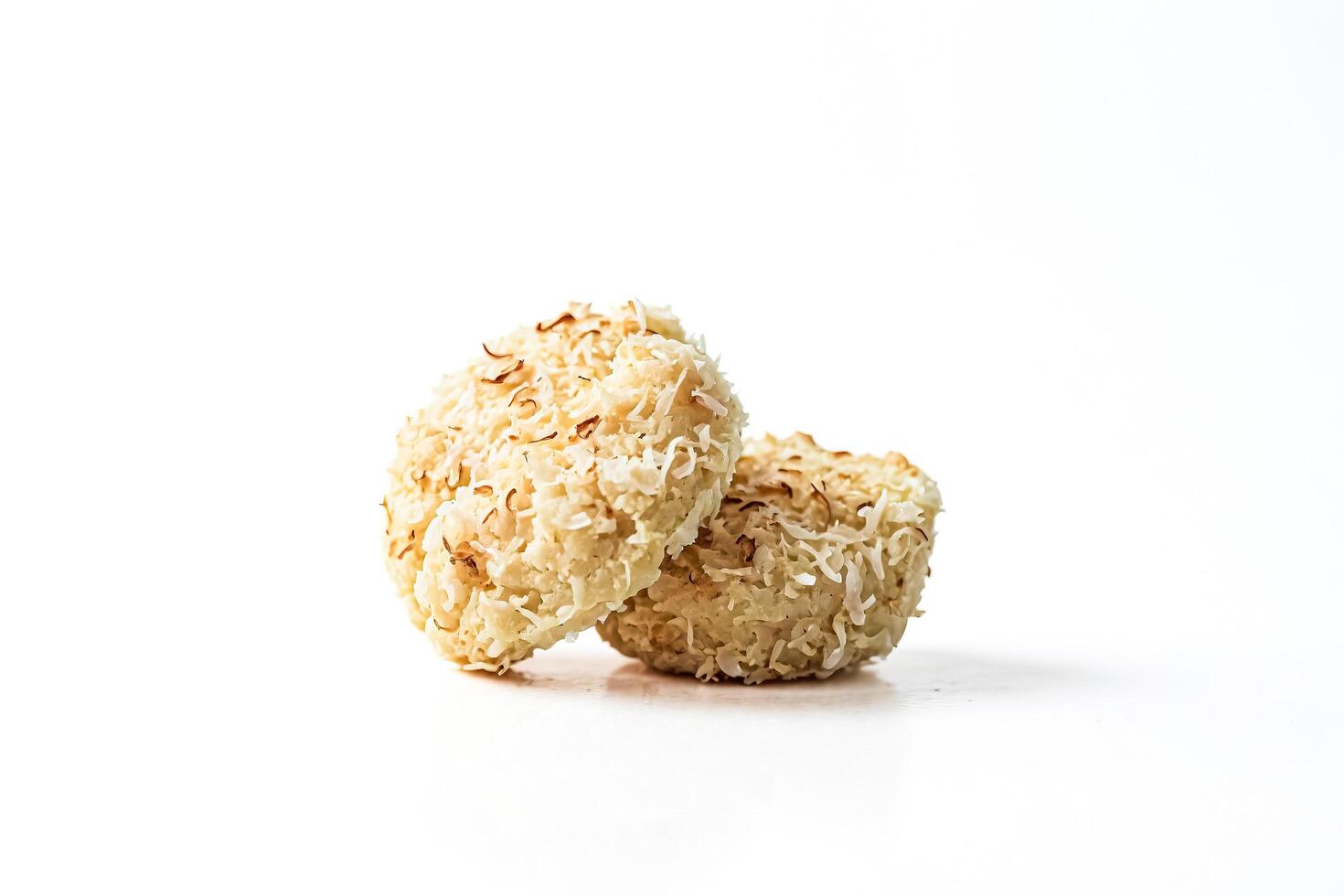 Coconut Cookies on White Background photo