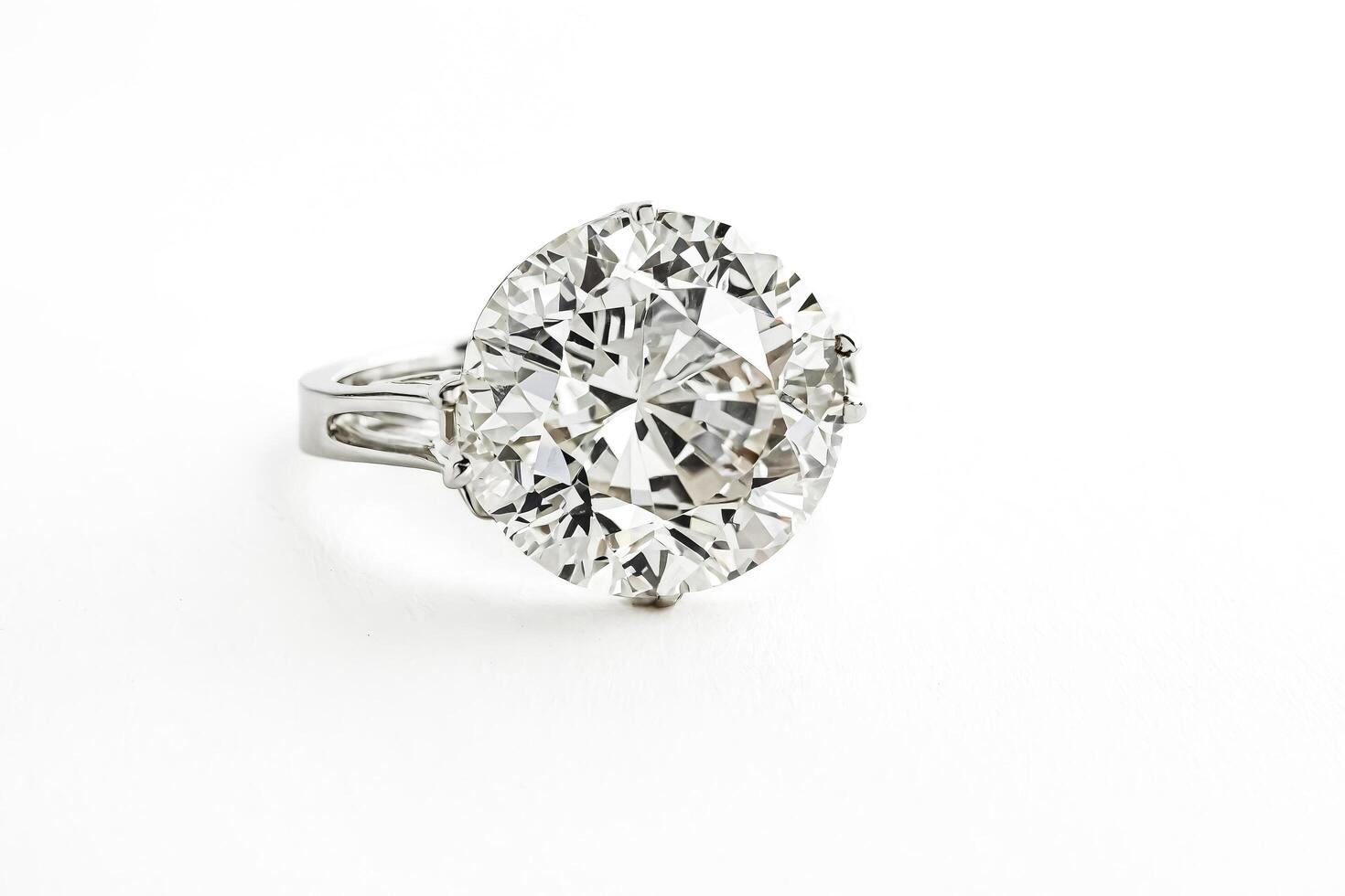 Diamond Ring on White Background photo