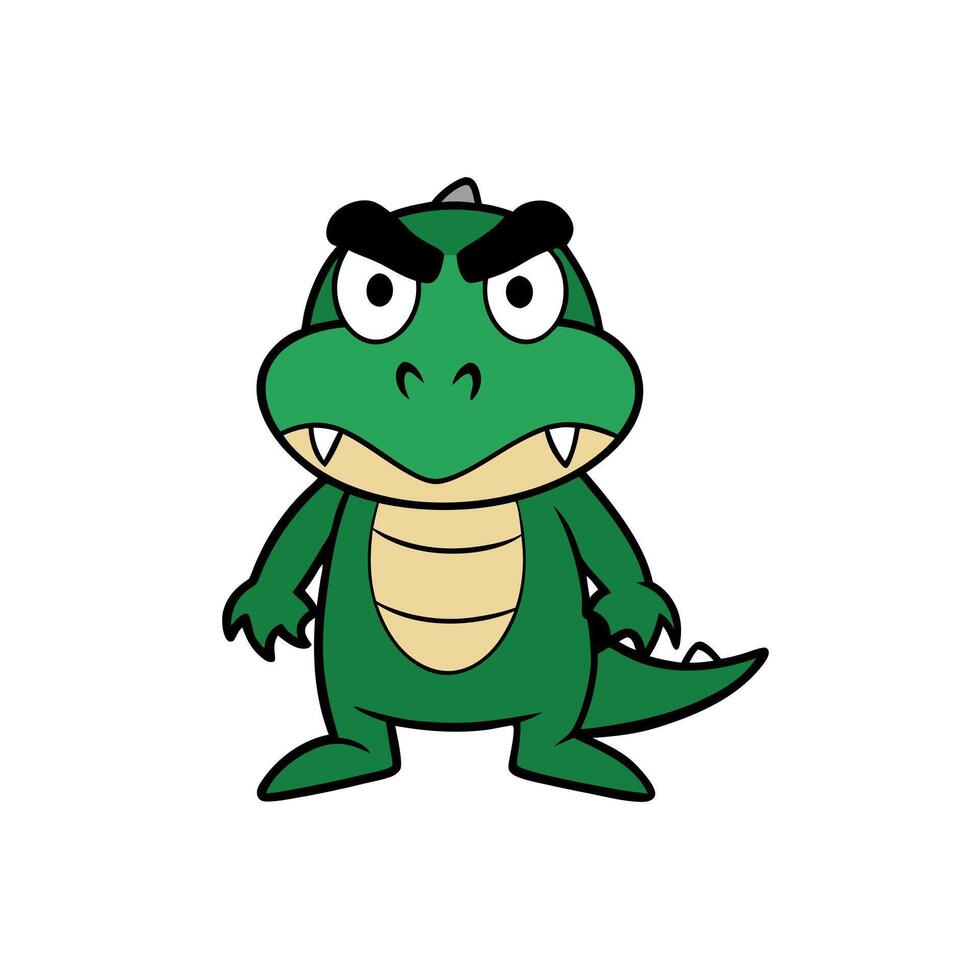 Cuviers Dwarf Caiman angry icon vector