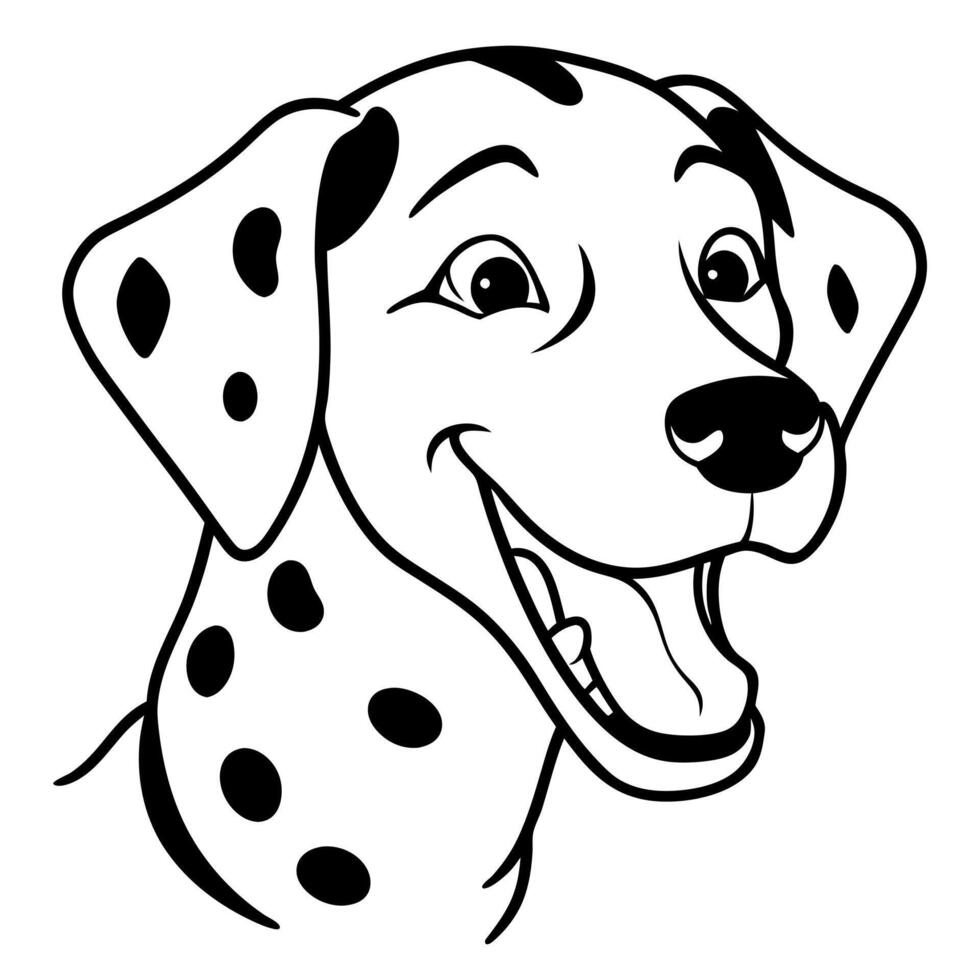 Dalmatian dog laughs icon vector