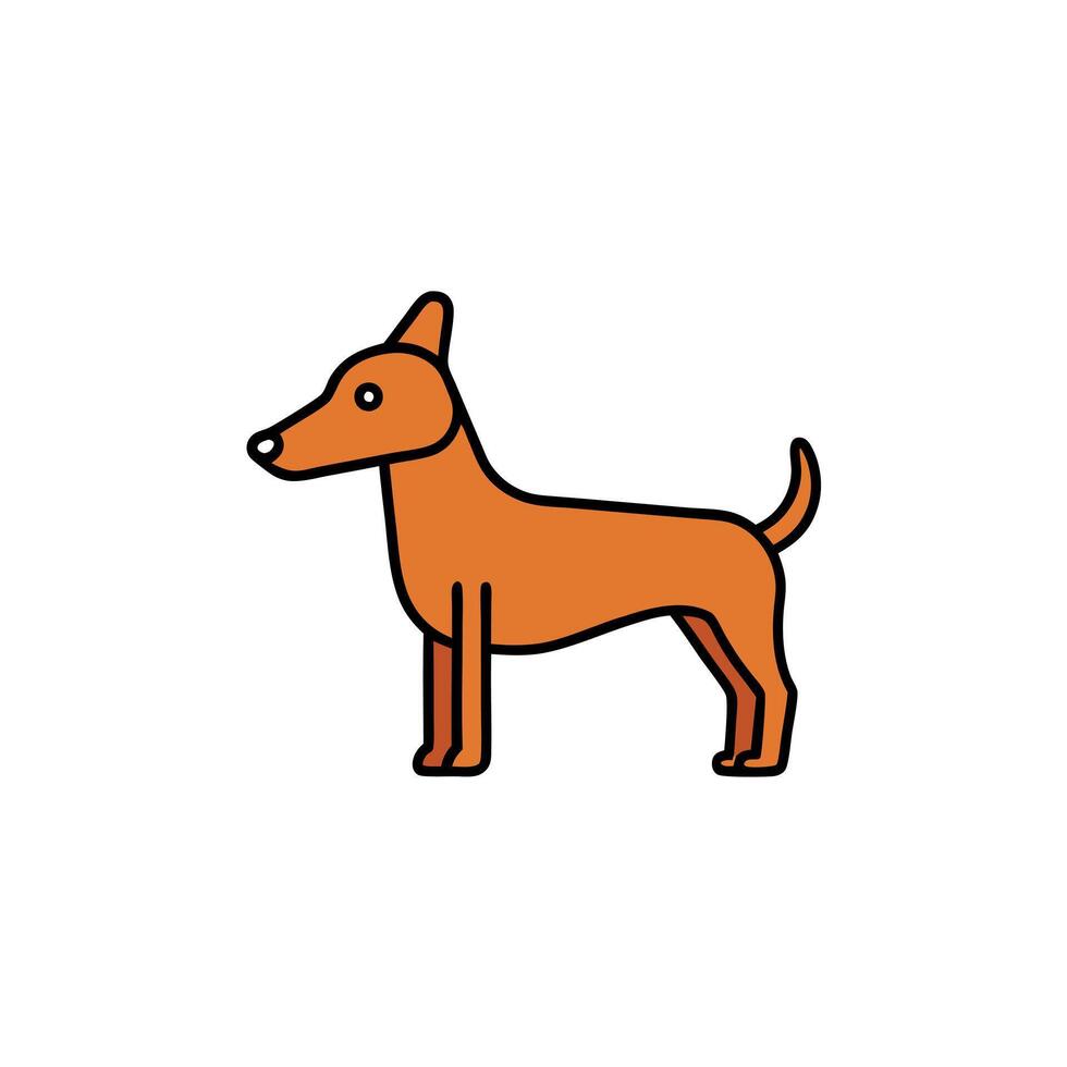 Danish Farmdog dog looks icon vector
