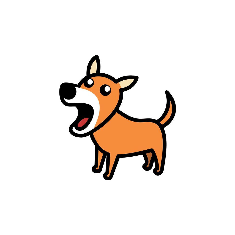 Danish Farmdog dog screams icon vector