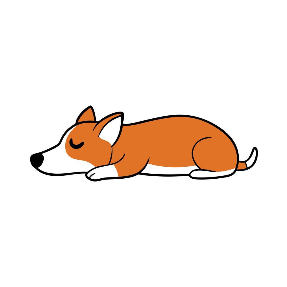 Danish Farmdog dog sleeps icon vector