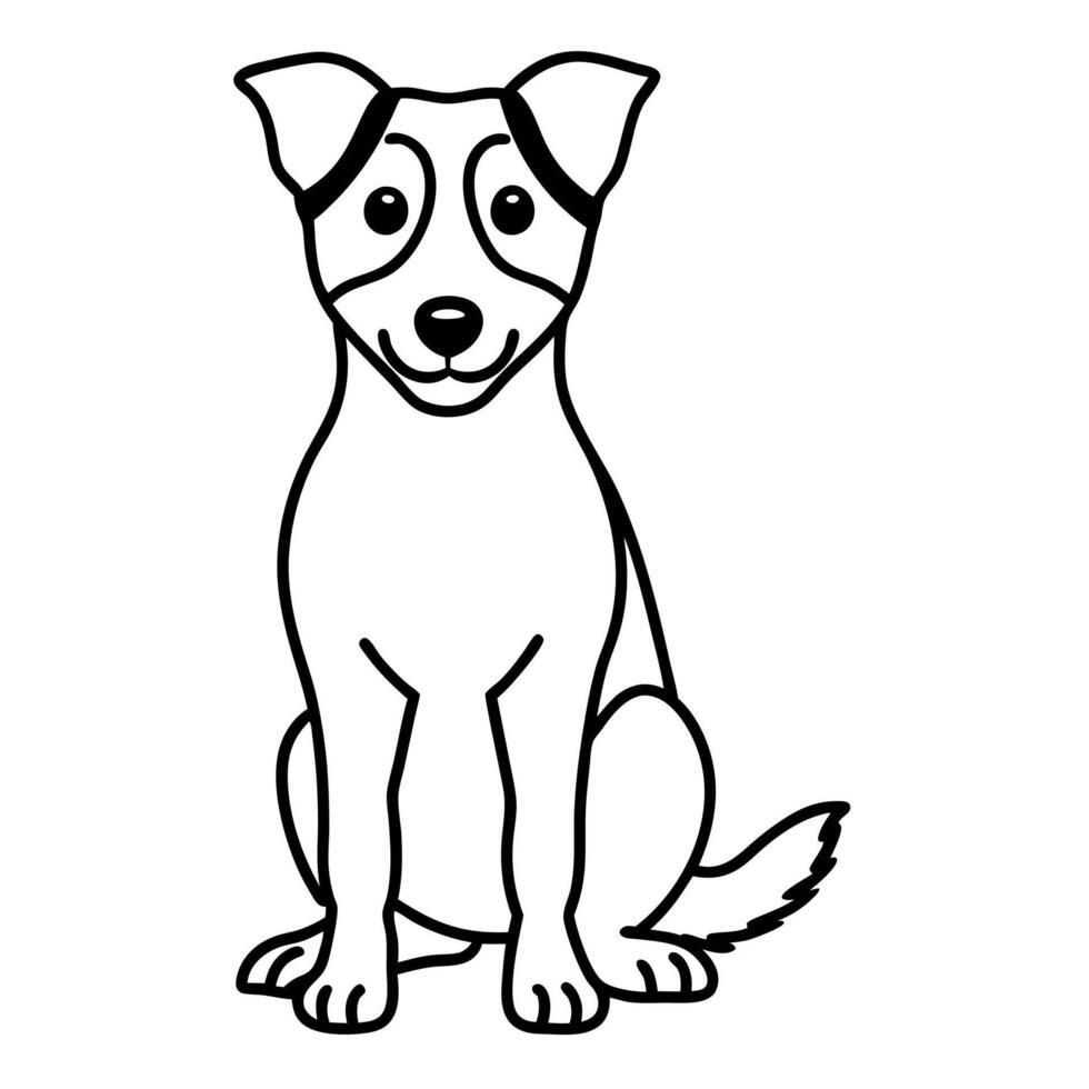 Danish Farmdog dog sits icon vector