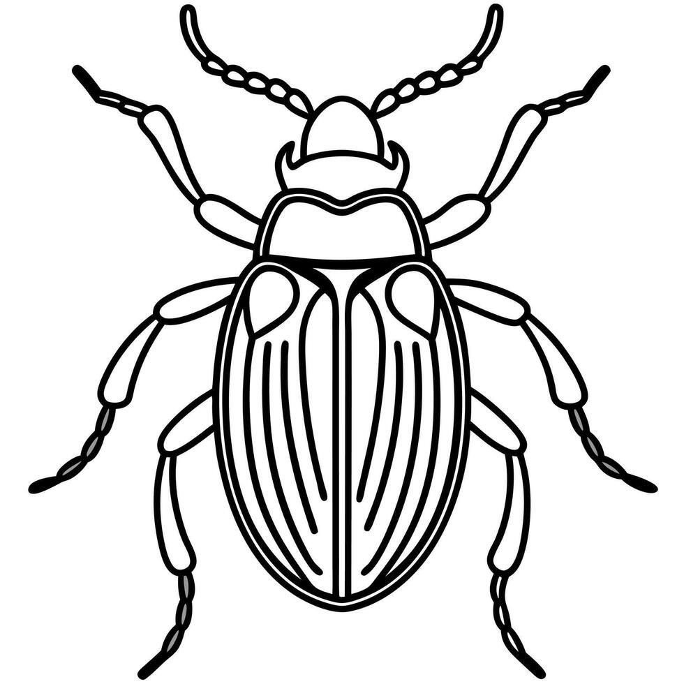 Darkling Beetle bug stands icon vector
