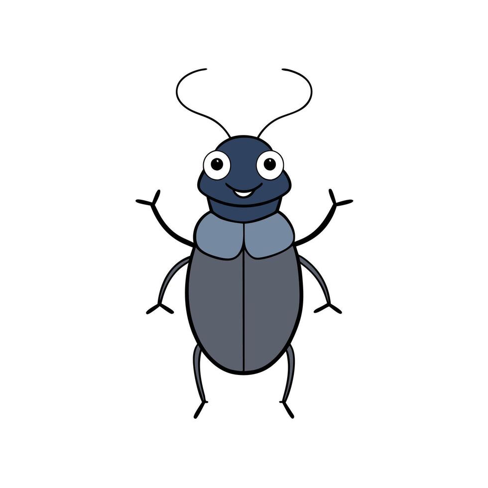 Darkling Beetle bug speaks icon vector