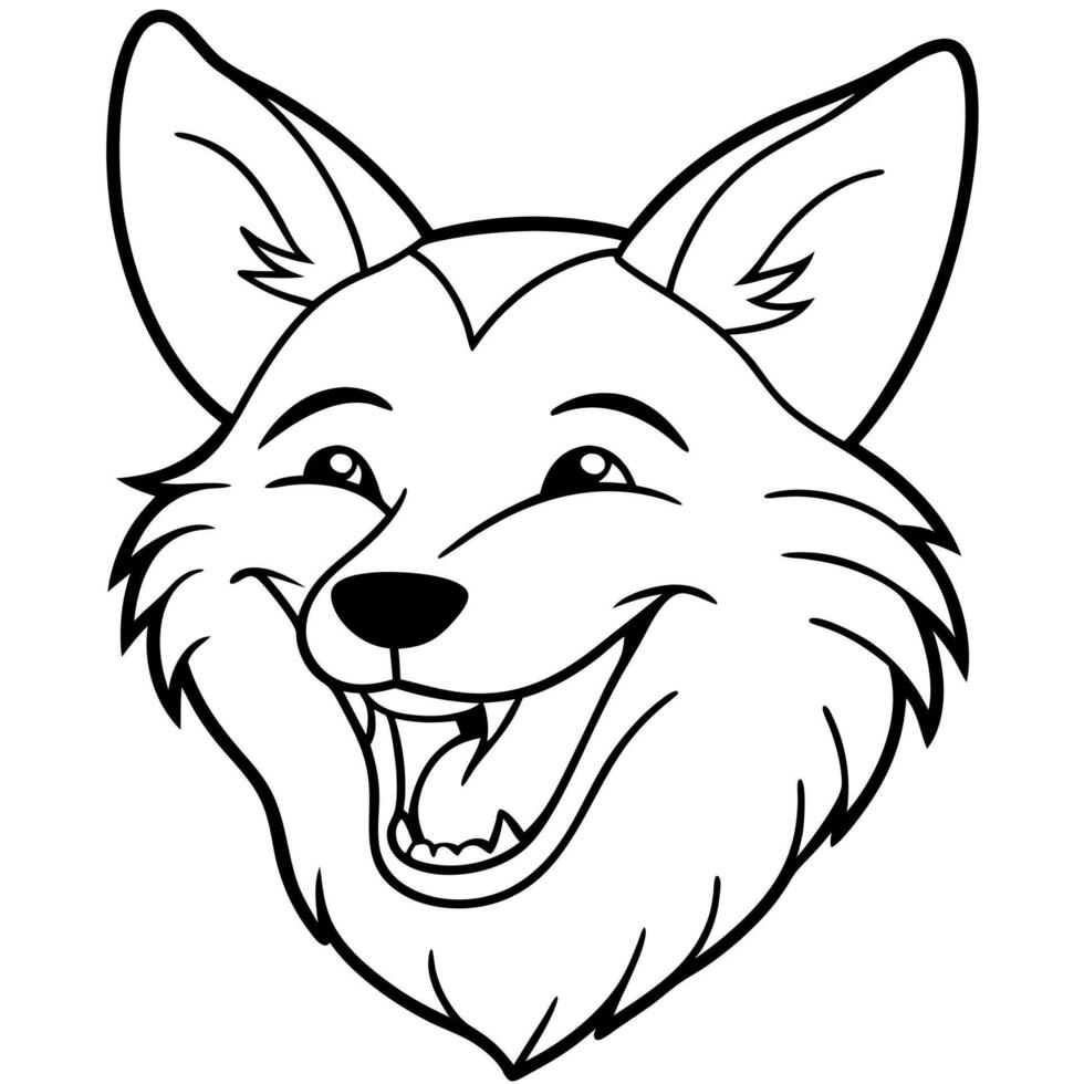 Darwins Fox laughs icon vector