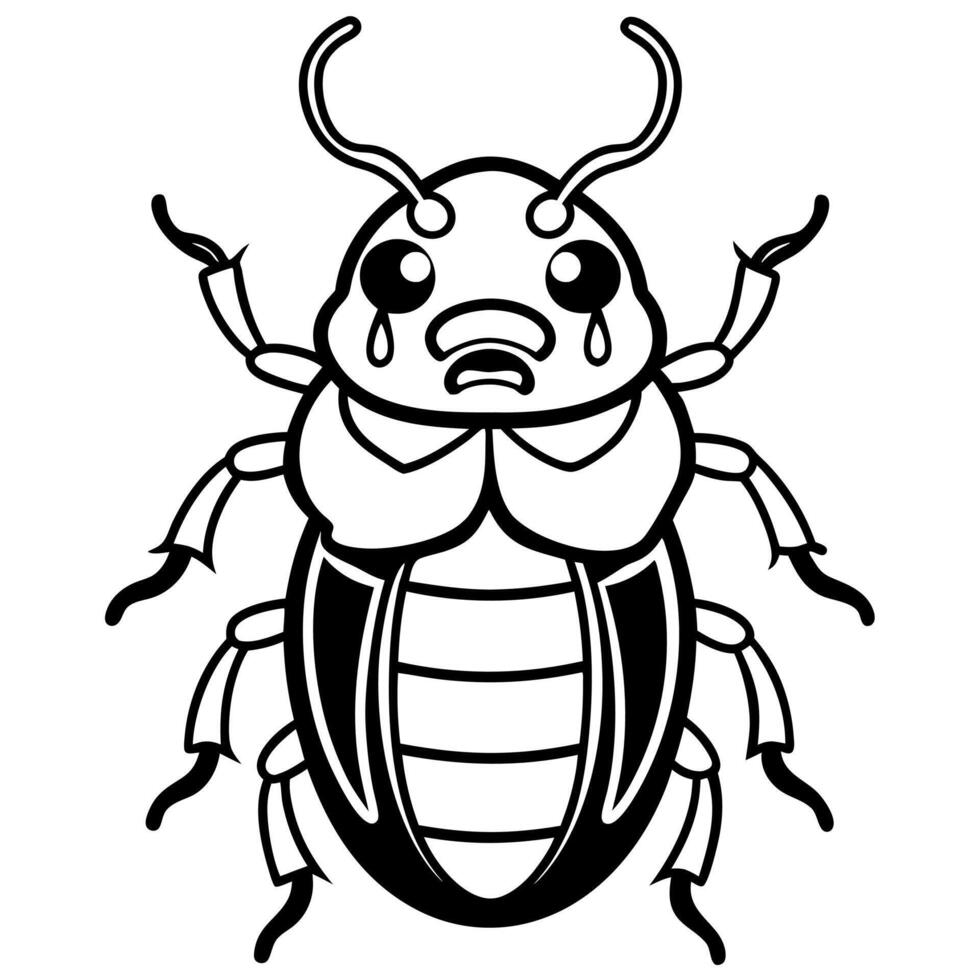 Darkling Beetle bug cries icon vector