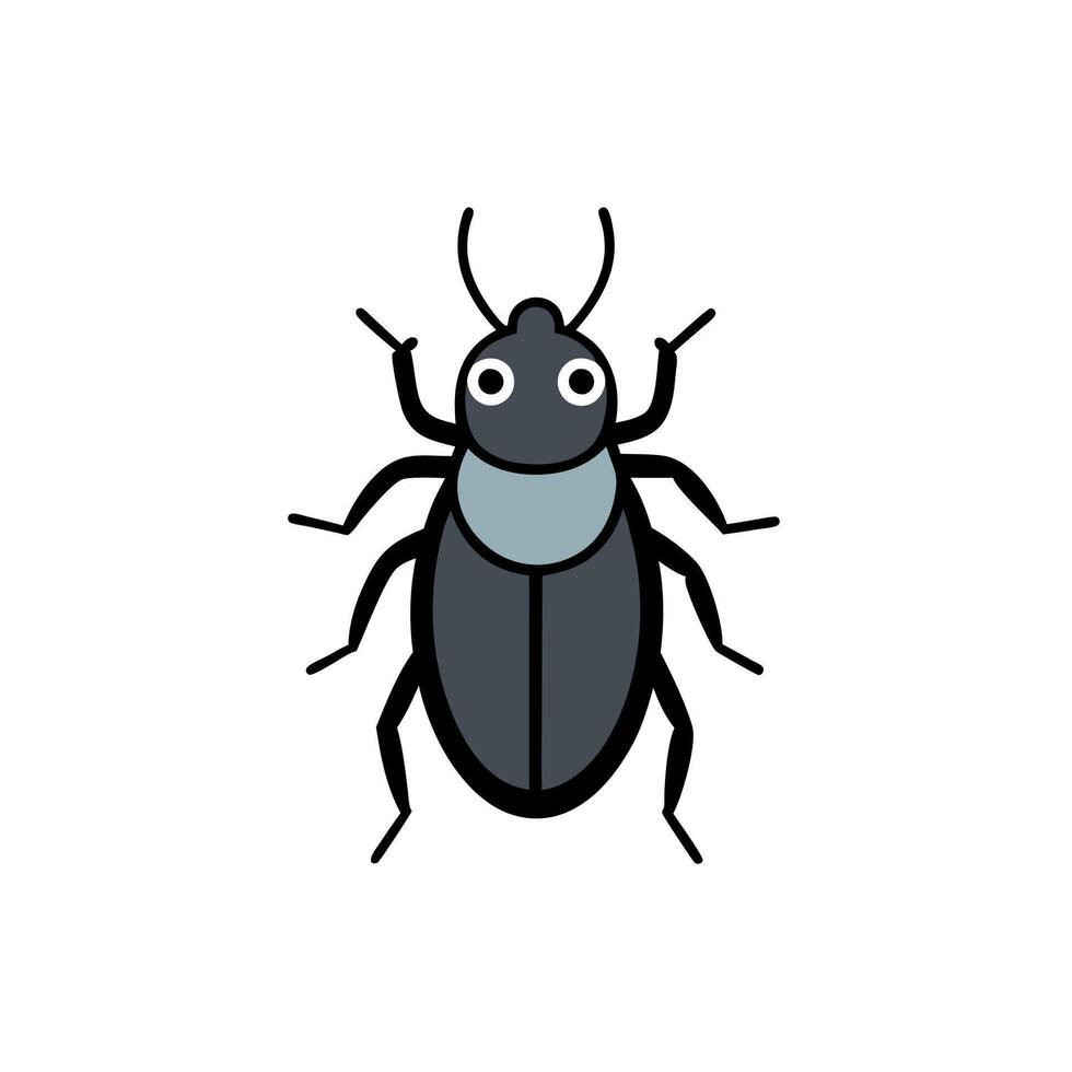 Darkling Beetle bug goes icon vector