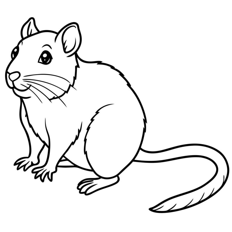 Dassie Rat mouse lies icon vector