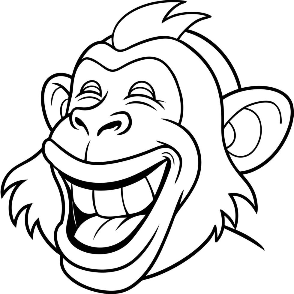 De Brazzas Monkey laughs icon vector