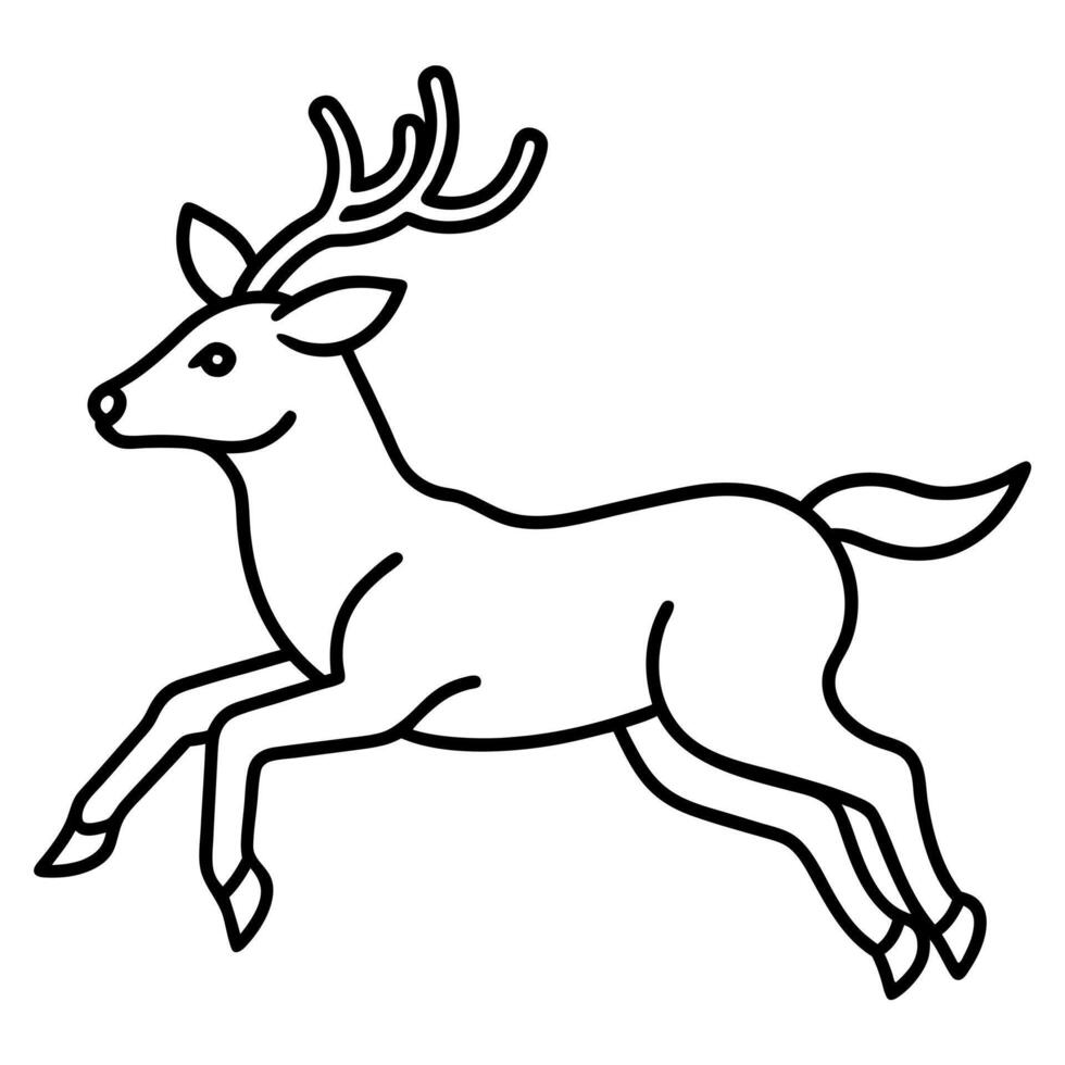 Deer swims icon vector