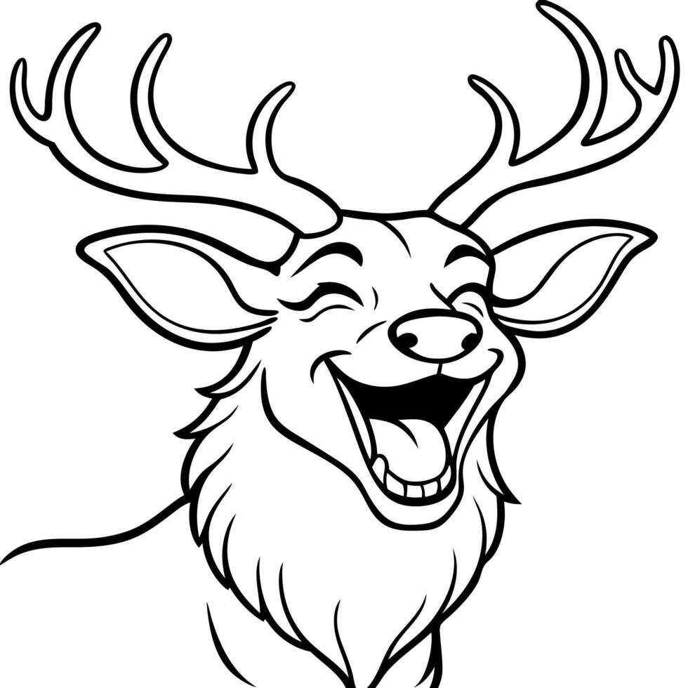 Deer angry icon vector
