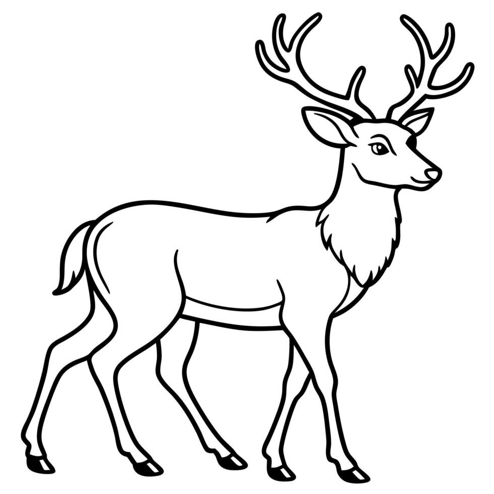 Deer walks icon vector