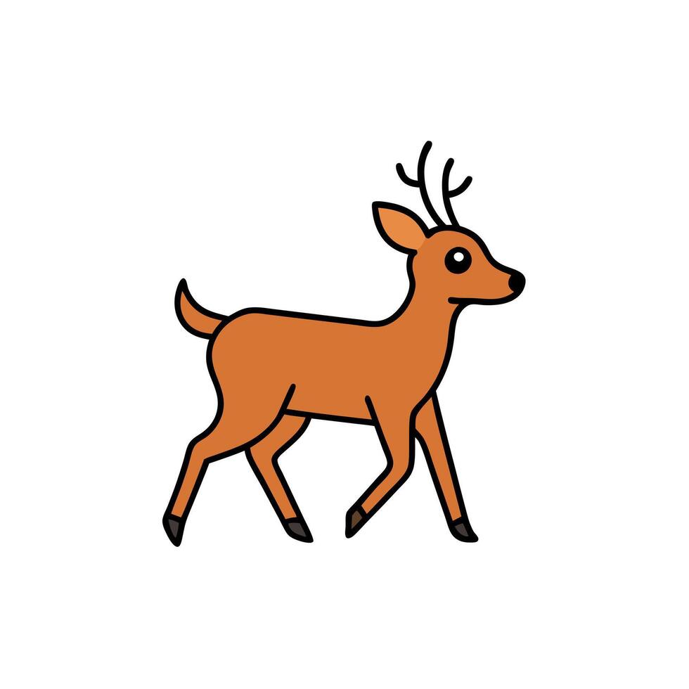 Deer goes icon vector