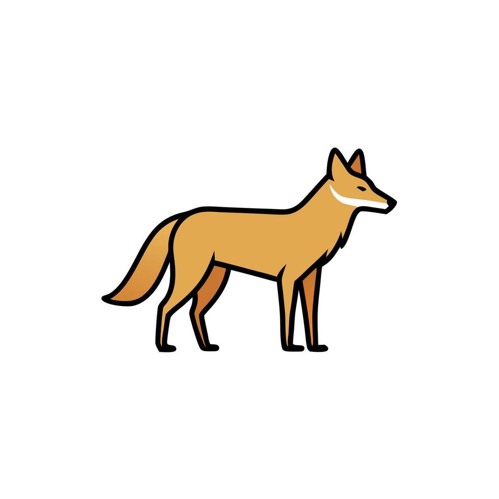 Desert Wolf goes icon vector