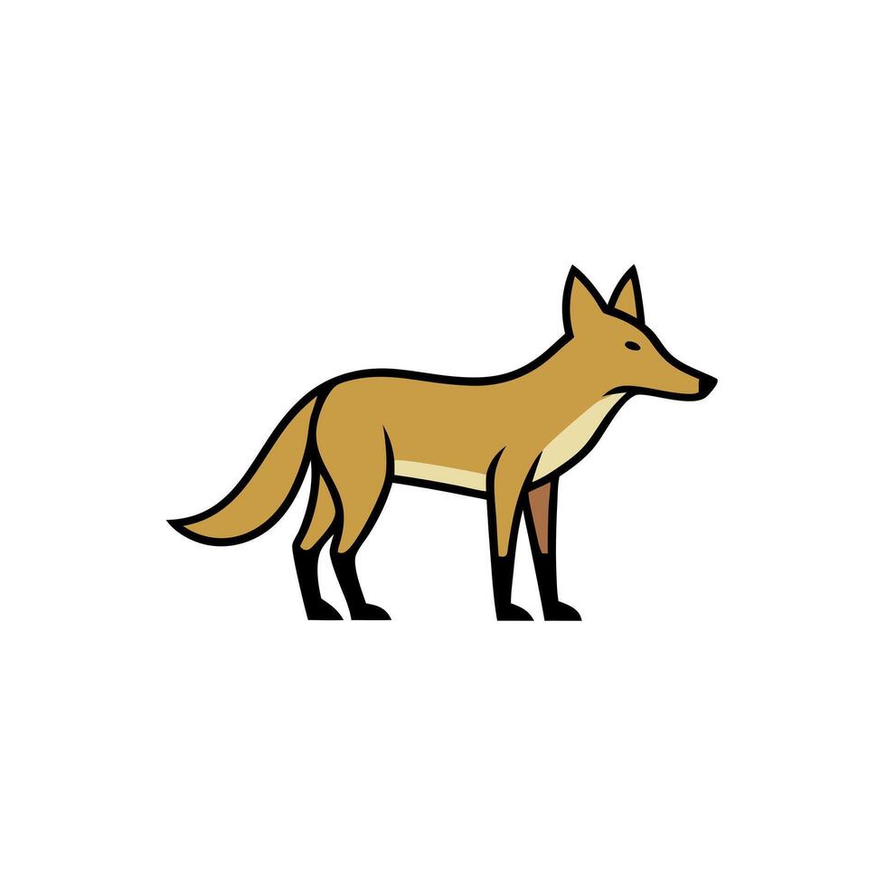 Desert Wolf looks icon vector