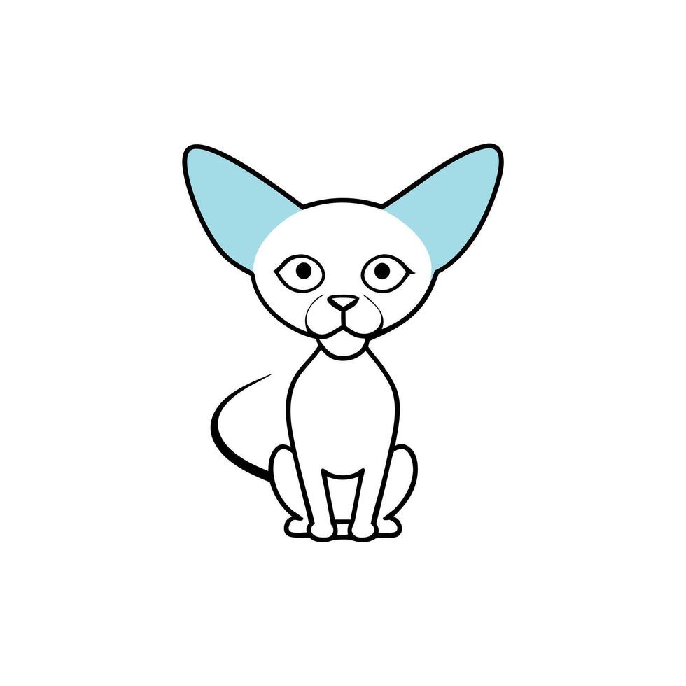 Devon Rex cat speaks icon vector