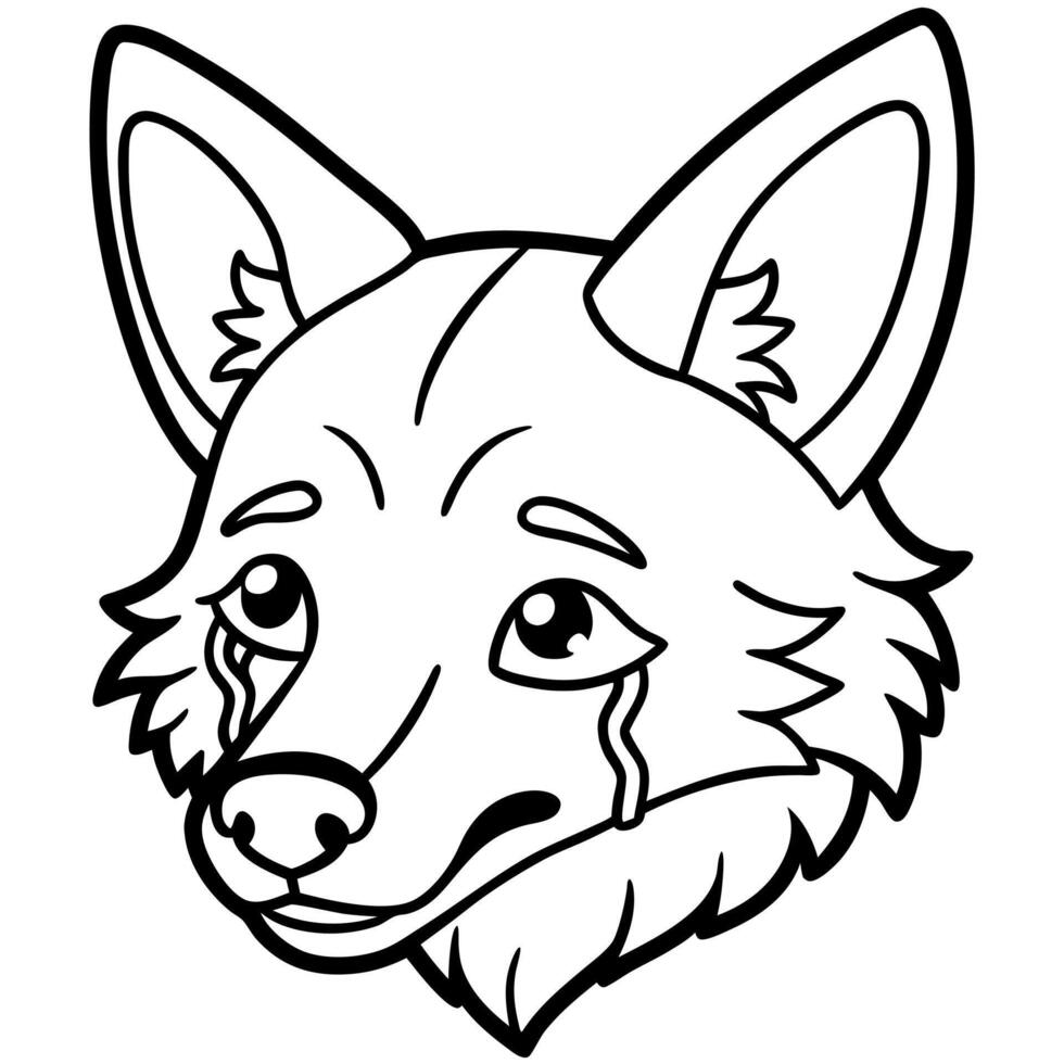 Dhole fox cries icon vector