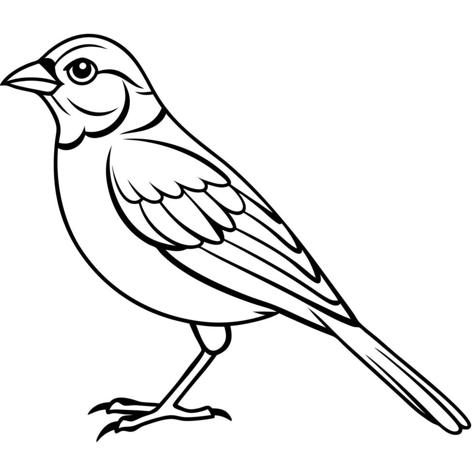 Dickcissel bird sits icon vector