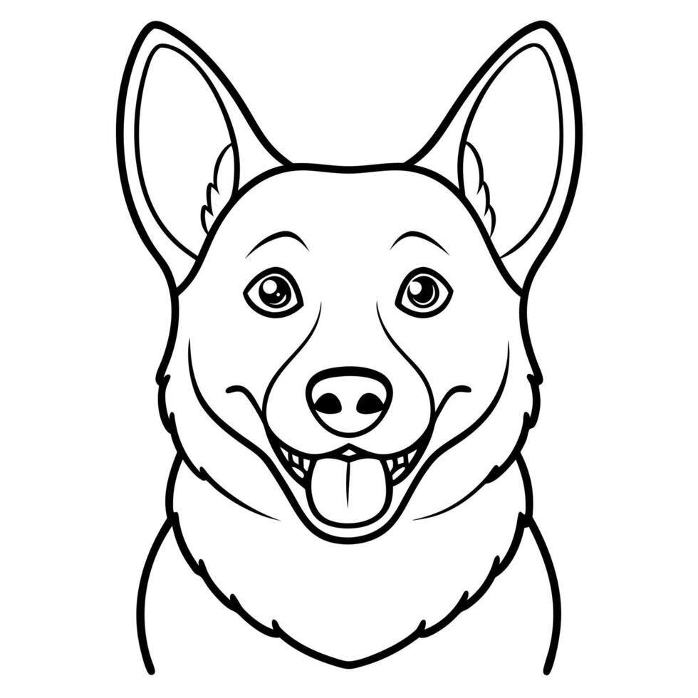 Dingo dog smiles icon vector