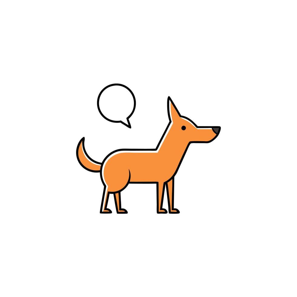 Dingo dog speaks icon vector