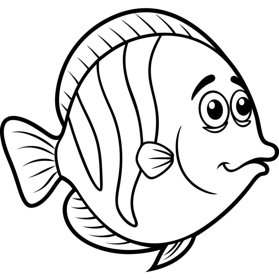 Discus fish cries icon vector