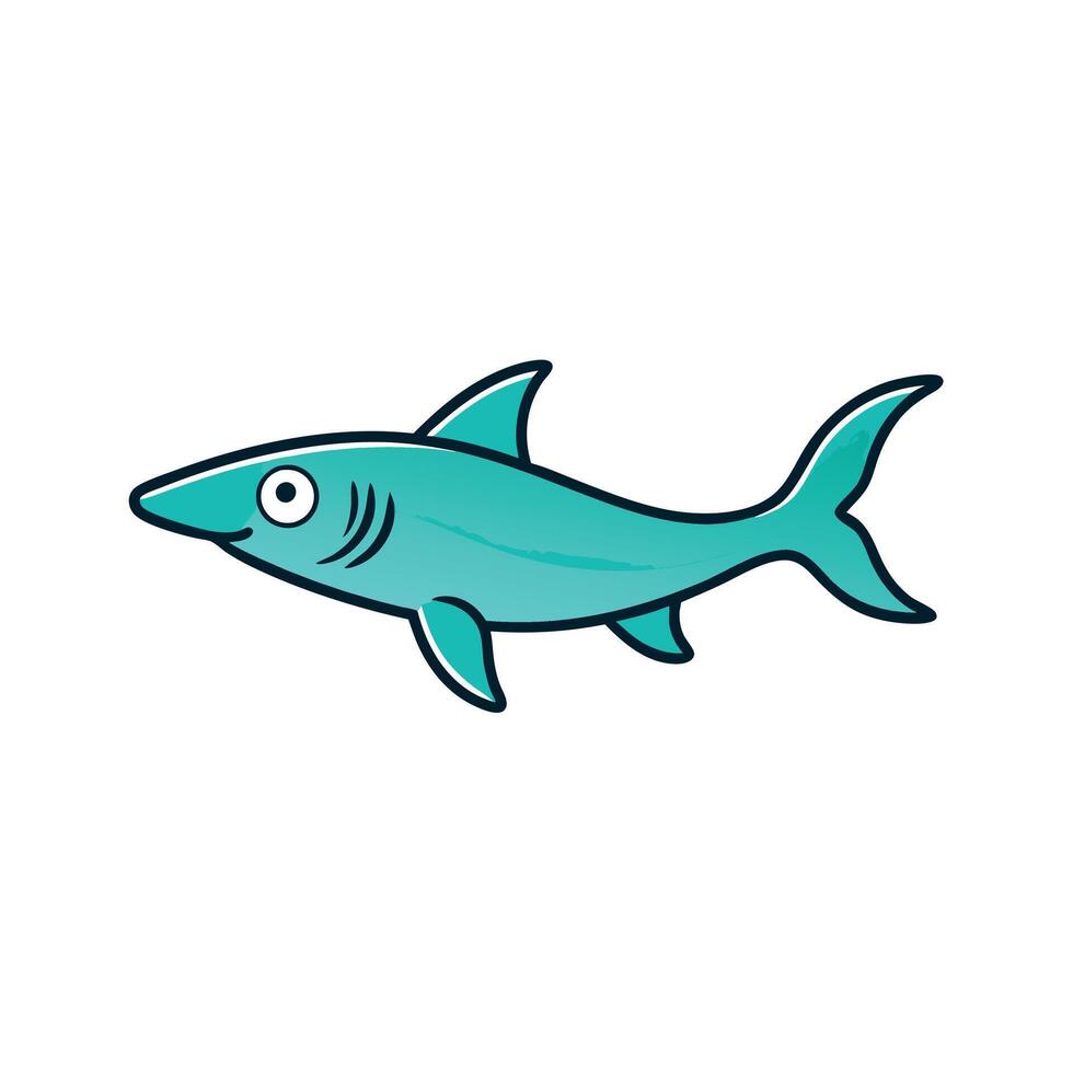 Dogfish fish looks icon vector
