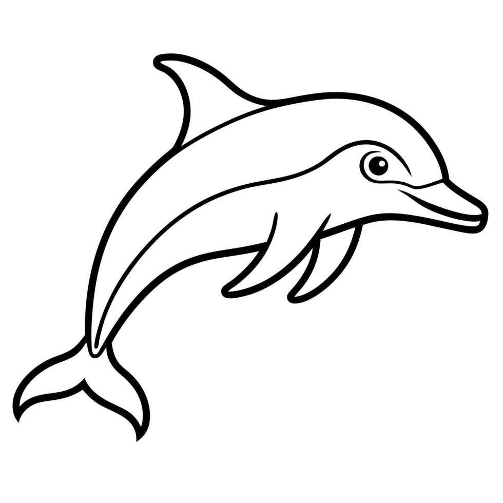 Dolphin runs icon vector