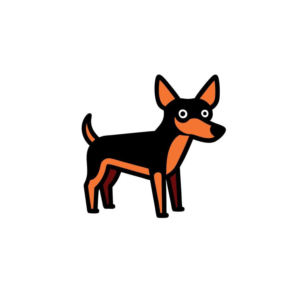 Dorgi dog looks icon vector