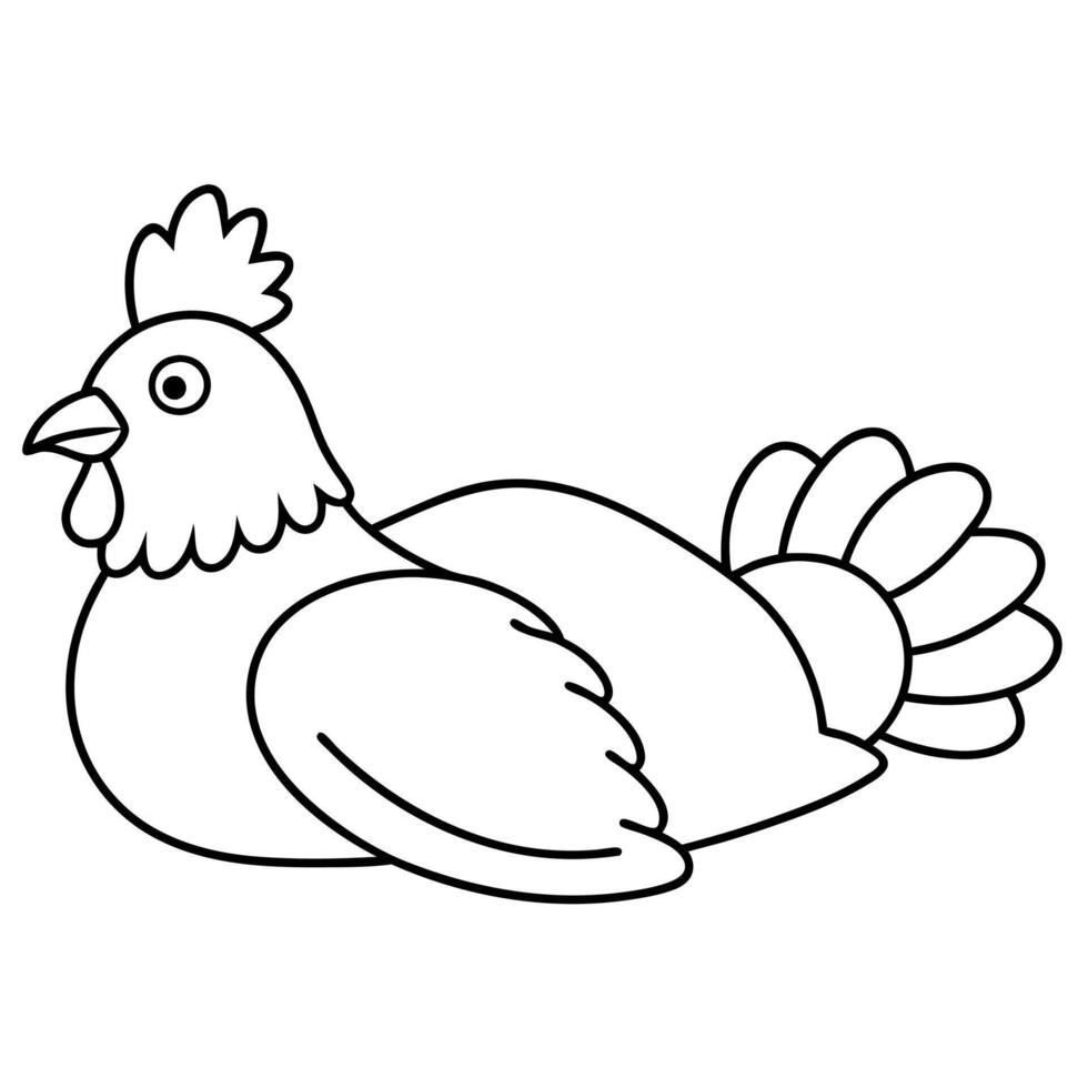Dorking Chicken lies icon vector