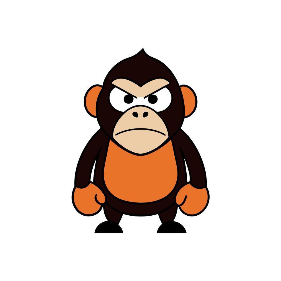 Douc monkey angry icon vector