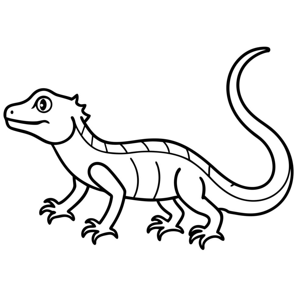 Draco Volans Lizard walks icon vector