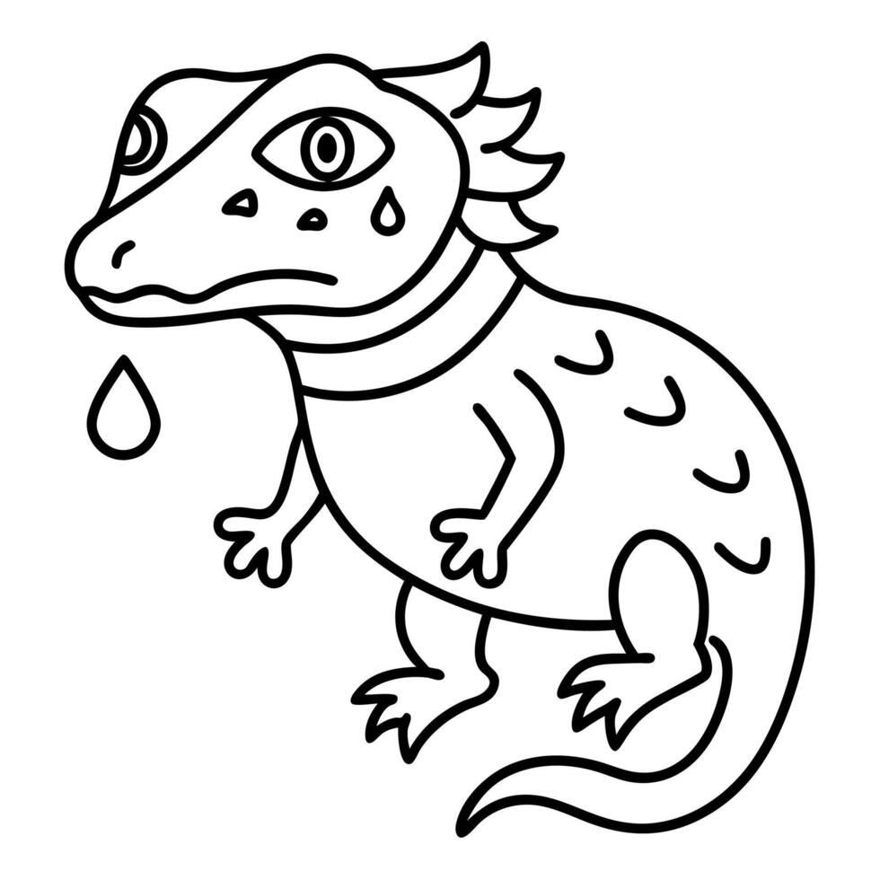 Draco Volans Lizard cries icon vector