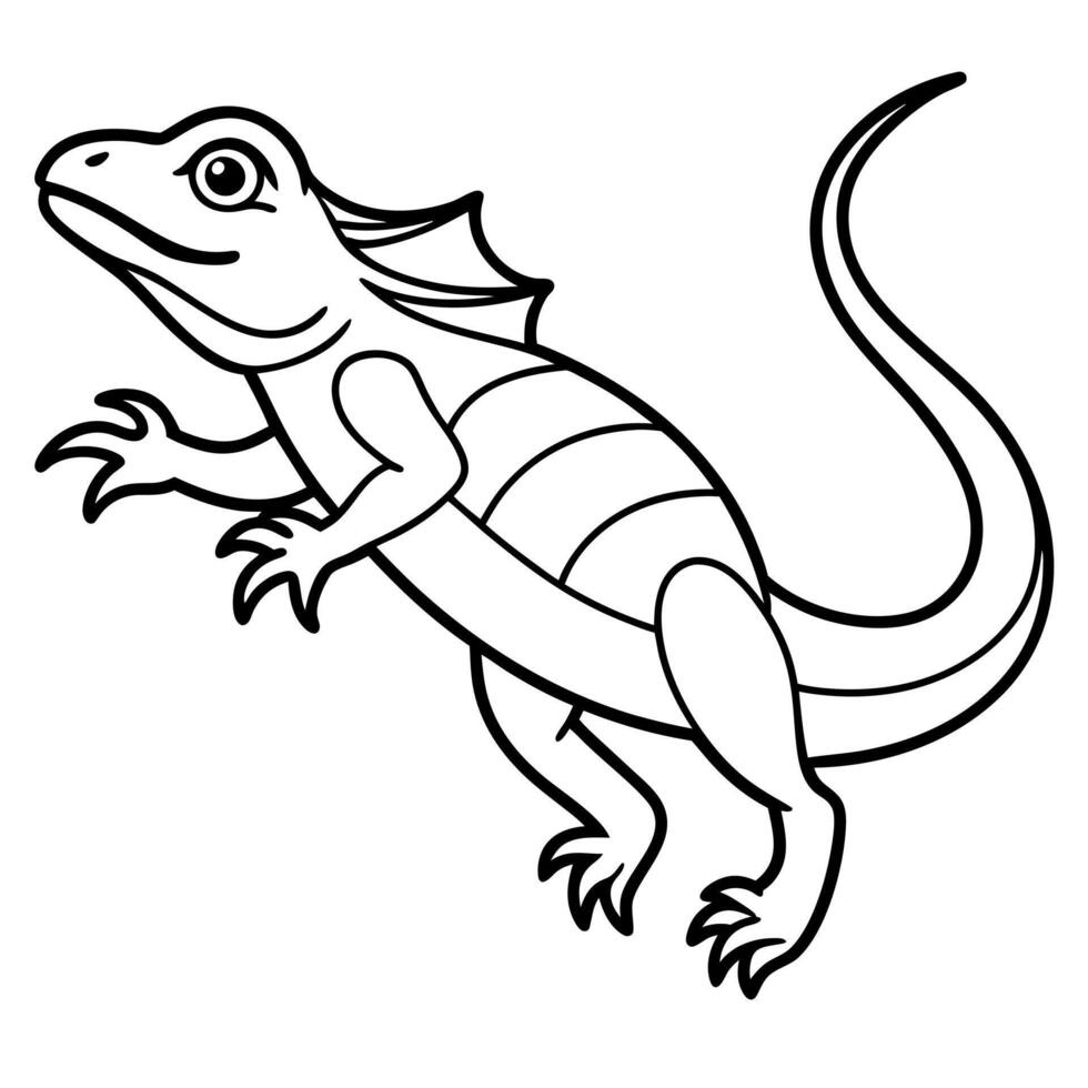 Draco Volans Lizard jumps icon vector