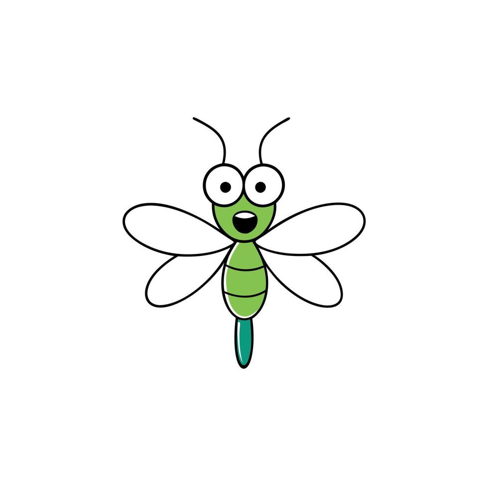 Dragonfly insect speaks icon vector