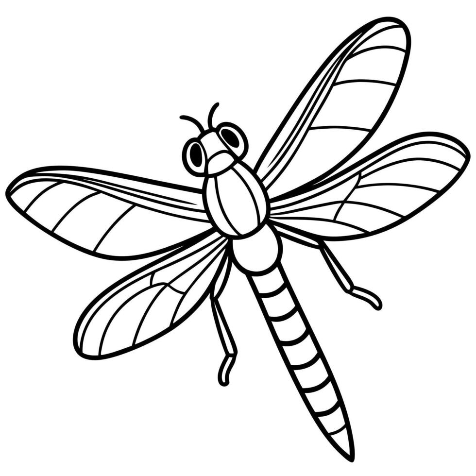 Dragonfly insect walks icon vector