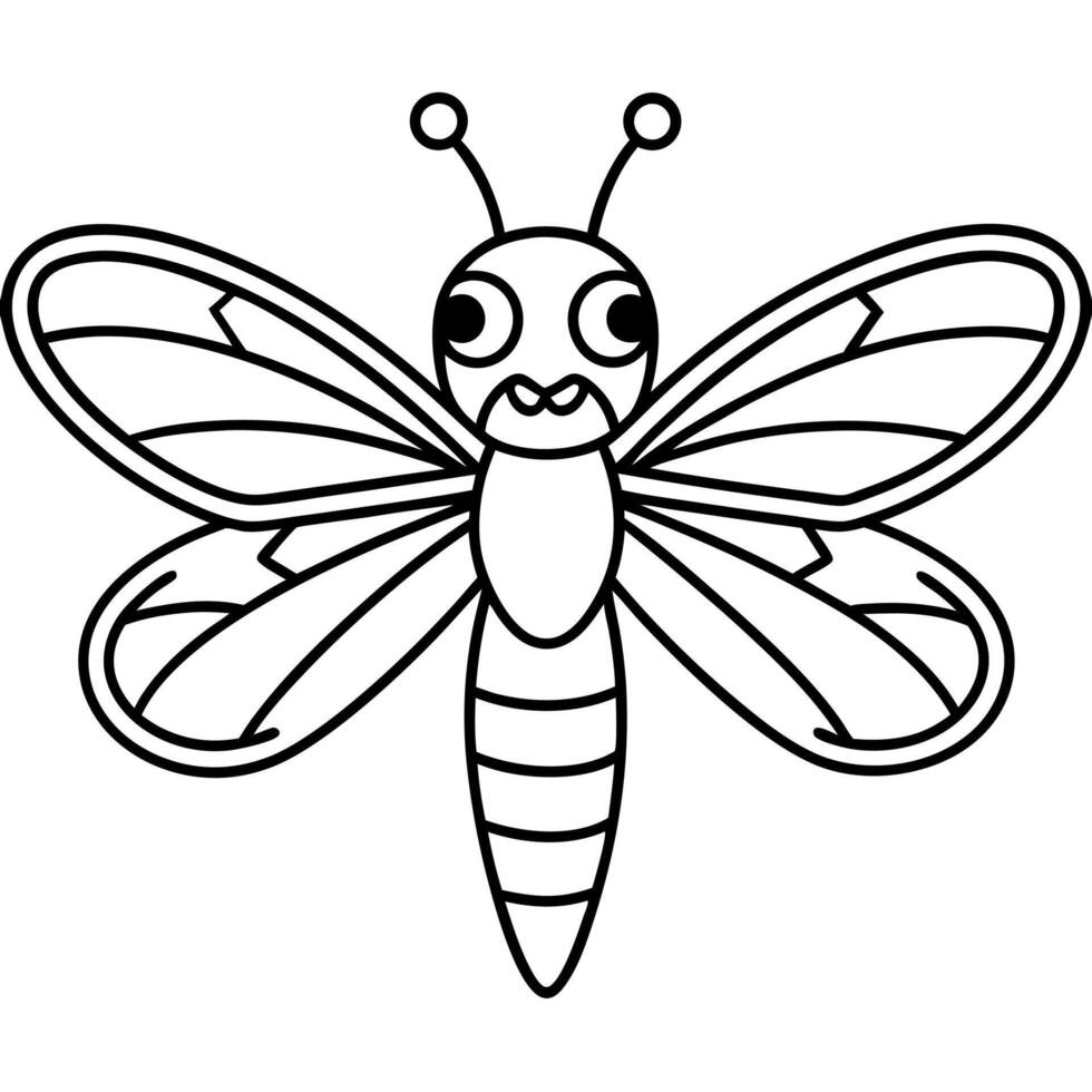 Dragonfly insect cries icon vector