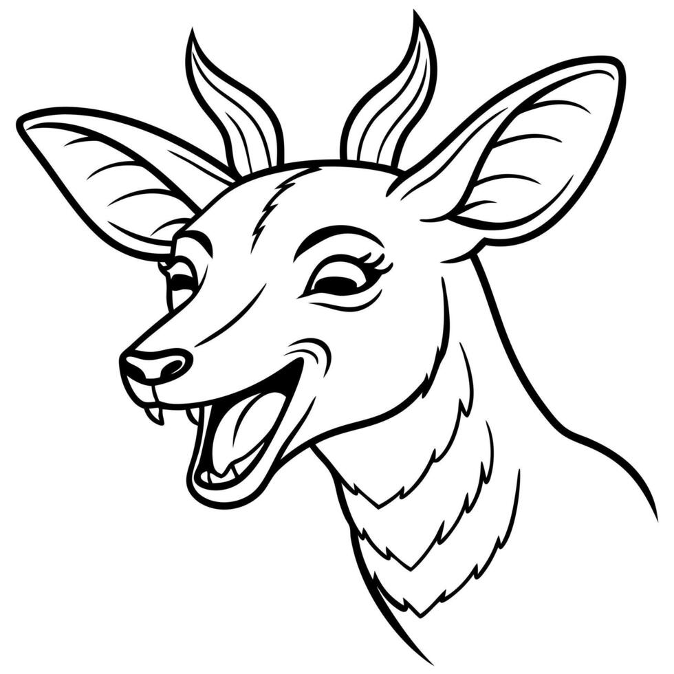 Duiker deer laughs icon vector