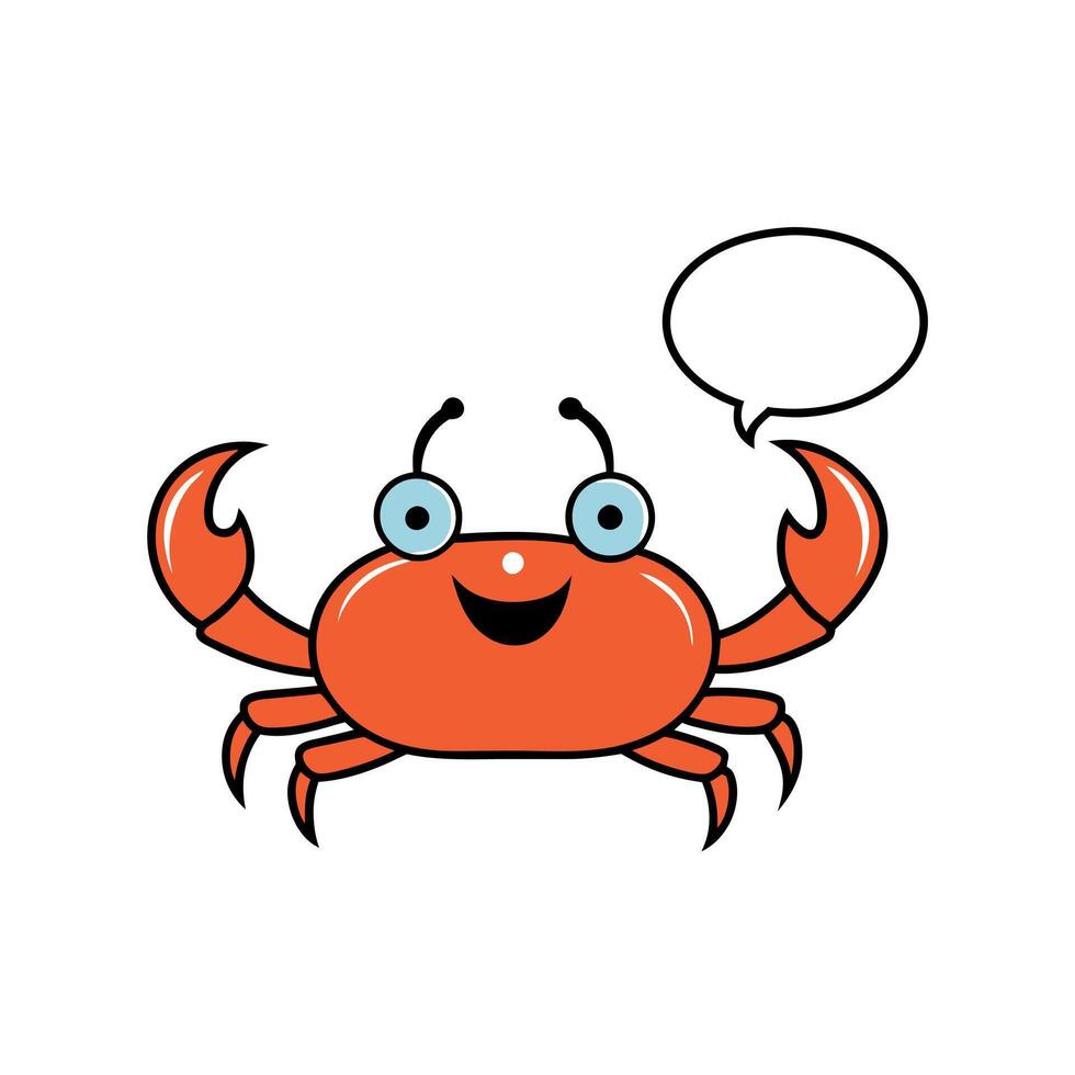 Dungeness Crab speaks icon vector