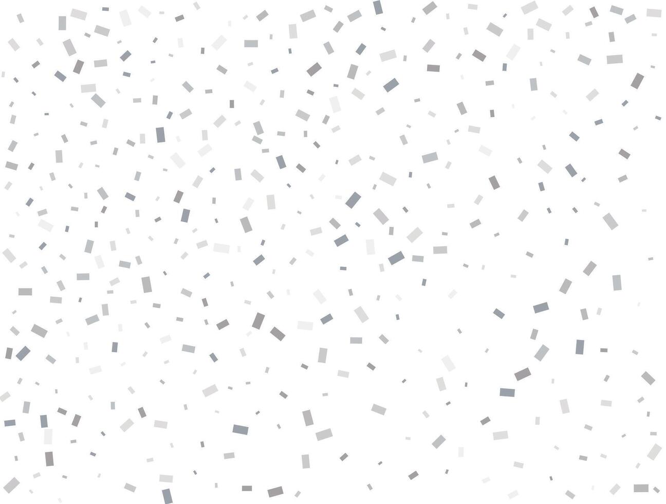 New Year silver Rectangular glitter confetti background. White festive texture. vector