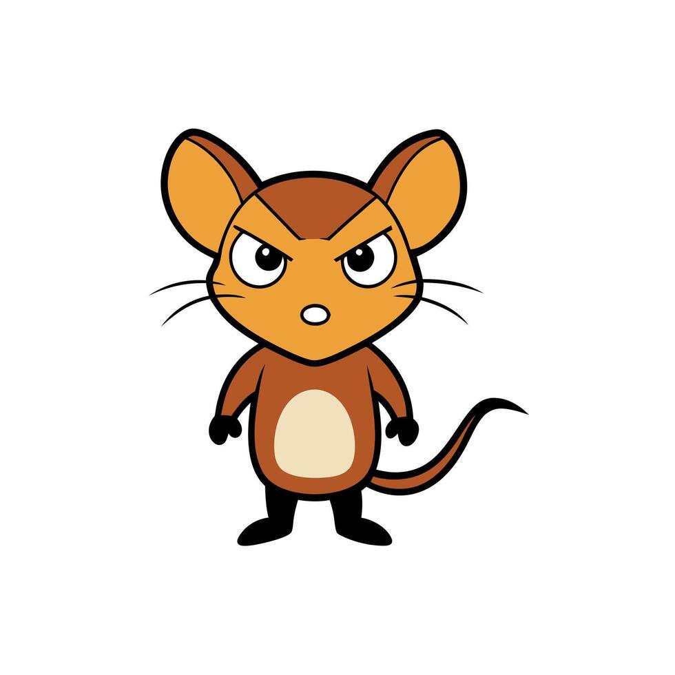 Dunnart rodent angry icon vector